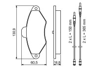 Kit de plaquettes de frein, frein à disque BP608 Bosch