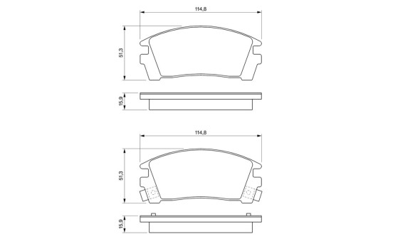 Kit de plaquettes de frein, frein à disque BP610 Bosch, Image 6