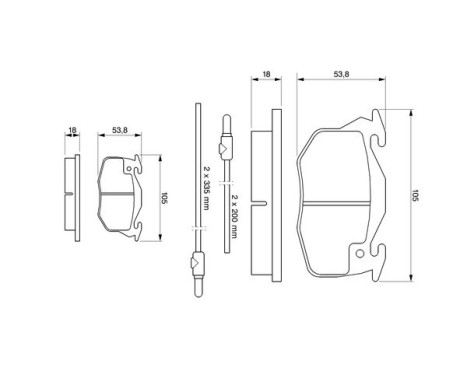 Kit de plaquettes de frein, frein à disque BP611 Bosch, Image 5