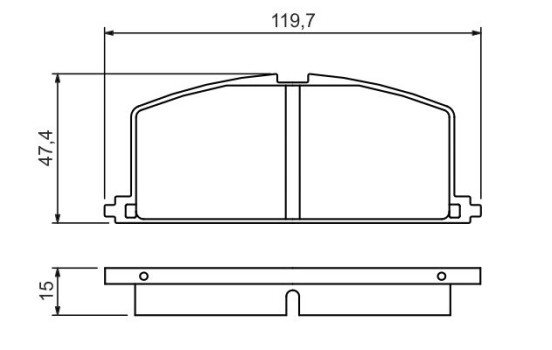 Kit de plaquettes de frein, frein à disque BP733 Bosch, Image 5