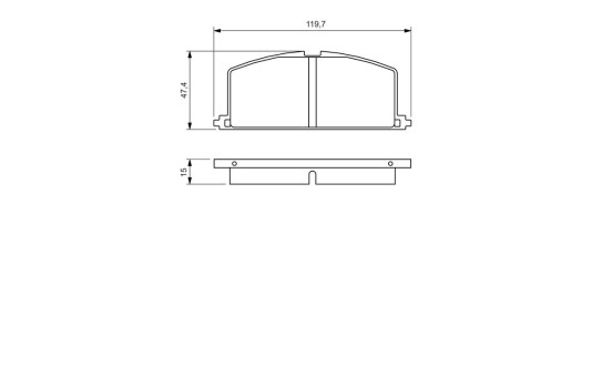 Kit de plaquettes de frein, frein à disque BP733 Bosch, Image 6