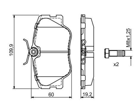Kit de plaquettes de frein, frein à disque BP748 Bosch, Image 5