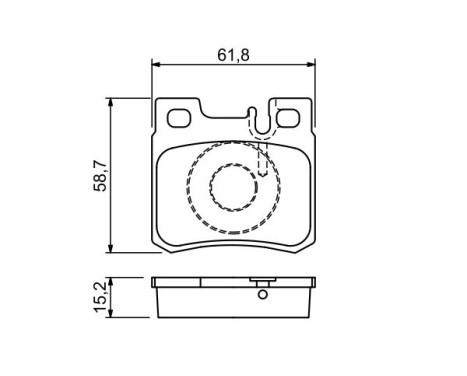 Kit de plaquettes de frein, frein à disque BP764 Bosch, Image 5