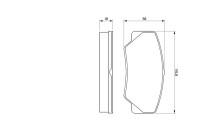 Kit de plaquettes de frein, frein à disque BP782 Bosch