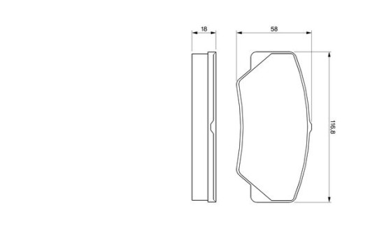 Kit de plaquettes de frein, frein à disque BP782 Bosch