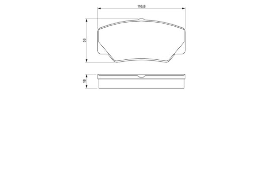 Kit de plaquettes de frein, frein à disque BP782 Bosch, Image 6