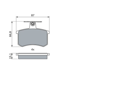 Kit de plaquettes de frein, frein à disque BP783 Bosch, Image 5