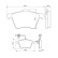 Kit de plaquettes de frein, frein à disque BP921 Bosch, Vignette 6