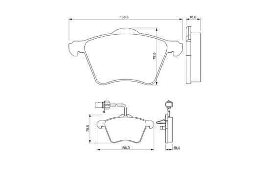 Kit de plaquettes de frein, frein à disque BP921 Bosch, Image 6