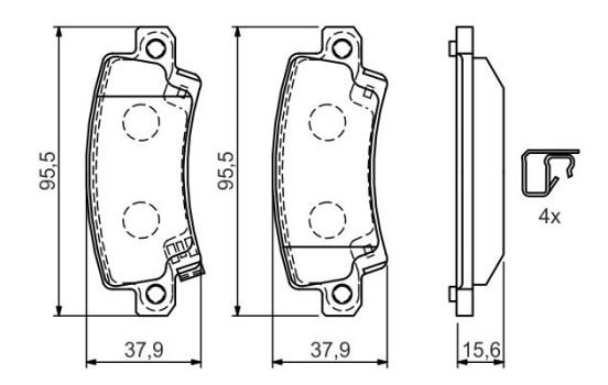Kit de plaquettes de frein, frein à disque BP931 Bosch, Image 5