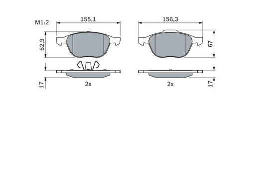 Kit de plaquettes de frein, frein à disque BP935 Bosch, Image 5