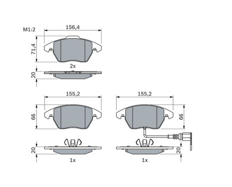 Kit de plaquettes de frein, frein à disque BP938 Bosch, Image 5