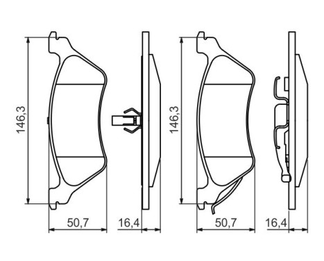 Kit de plaquettes de frein, frein à disque BP954 Bosch, Image 7