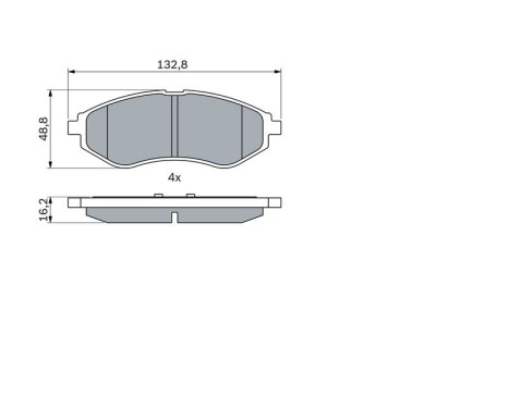 Kit de plaquettes de frein, frein à disque BP956 Bosch, Image 5