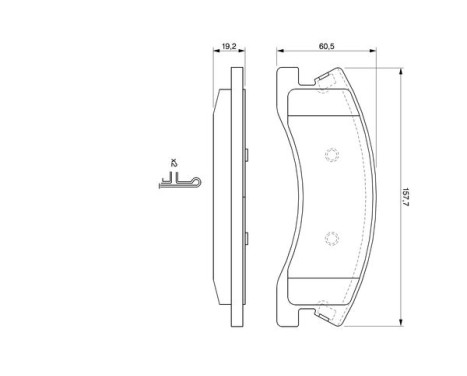 Kit de plaquettes de frein, frein à disque BP961 Bosch, Image 5