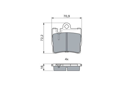 Kit de plaquettes de frein, frein à disque BP968 Bosch, Image 5