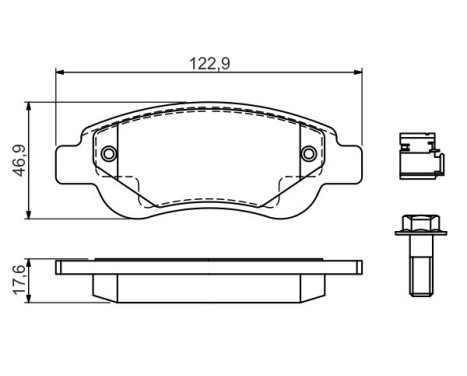 Kit de plaquettes de frein, frein à disque BP975 Bosch, Image 7