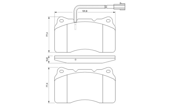 Kit de plaquettes de frein, frein à disque BP977 Bosch, Image 7