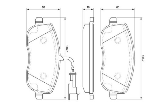 Kit de plaquettes de frein, frein à disque BP978 Bosch, Image 7