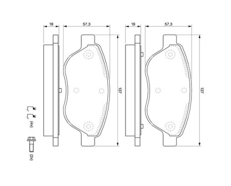 Kit de plaquettes de frein, frein à disque BP984 Bosch, Image 5