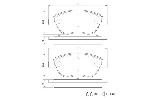 Kit de plaquettes de frein, frein à disque BP984 Bosch, Image 6