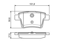 Kit de plaquettes de frein, frein à disque BP986 Bosch