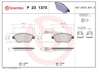 Kit de plaquettes de frein, frein à disque BREMBO XTRA LINE P 23 137X