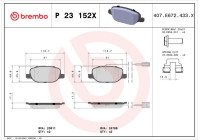 Kit de plaquettes de frein, frein à disque BREMBO XTRA LINE P 23 152X