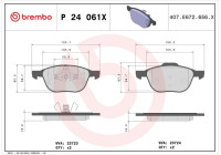 Kit de plaquettes de frein, frein à disque BREMBO XTRA LINE P 24 061X