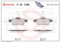Kit de plaquettes de frein, frein à disque BREMBO XTRA LINE P 24 148X