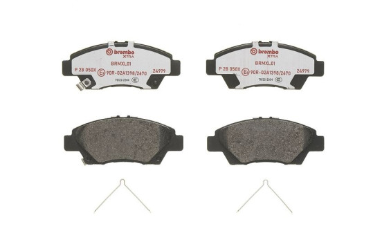 Kit de plaquettes de frein, frein à disque BREMBO XTRA LINE P 28 050X