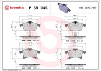 Kit de plaquettes de frein, frein à disque BREMBO XTRA LINE P 59 045X