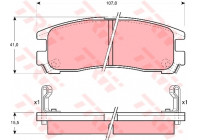 Kit de plaquettes de frein, frein à disque COTEC GDB1023 TRW