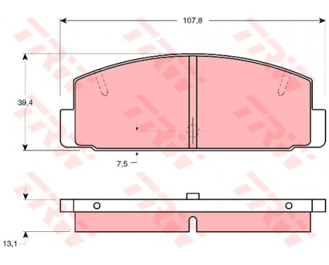 Kit de plaquettes de frein, frein à disque COTEC GDB1027 TRW