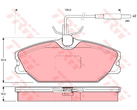 Kit de plaquettes de frein, frein à disque COTEC GDB1030 TRW