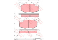 Kit de plaquettes de frein, frein à disque COTEC GDB1033 TRW