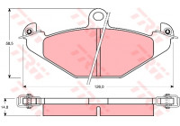 Kit de plaquettes de frein, frein à disque COTEC GDB1041 TRW