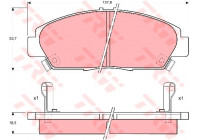 Kit de plaquettes de frein, frein à disque COTEC GDB1061 TRW