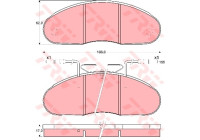Kit de plaquettes de frein, frein à disque COTEC GDB1069 TRW