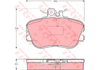 Kit de plaquettes de frein, frein à disque COTEC GDB1094 TRW