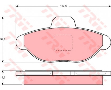 Kit de plaquettes de frein, frein à disque COTEC GDB1099 TRW