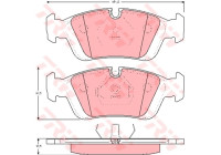 Kit de plaquettes de frein, frein à disque COTEC GDB1100 TRW