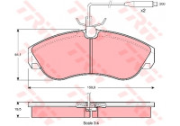 Kit de plaquettes de frein, frein à disque COTEC GDB1106 TRW