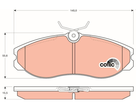 Kit de plaquettes de frein, frein à disque COTEC GDB1113 TRW, Image 2