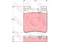 Kit de plaquettes de frein, frein à disque COTEC GDB1123 TRW