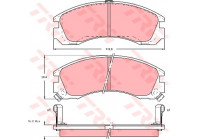 Kit de plaquettes de frein, frein à disque COTEC GDB1126 TRW