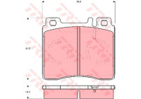 Kit de plaquettes de frein, frein à disque COTEC GDB113 TRW