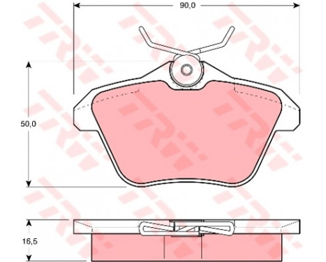 Kit de plaquettes de frein, frein à disque COTEC GDB1147 TRW