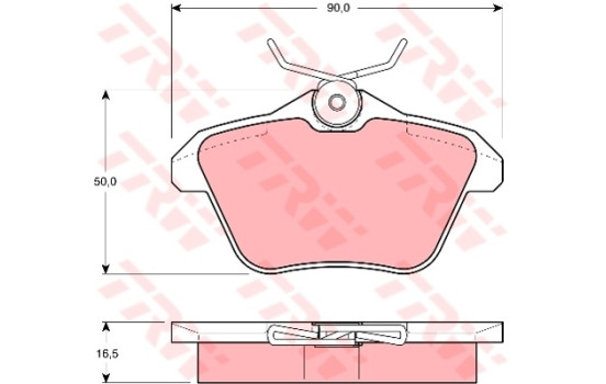 Kit de plaquettes de frein, frein à disque COTEC GDB1147 TRW