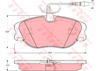 Kit de plaquettes de frein, frein à disque COTEC GDB1148 TRW